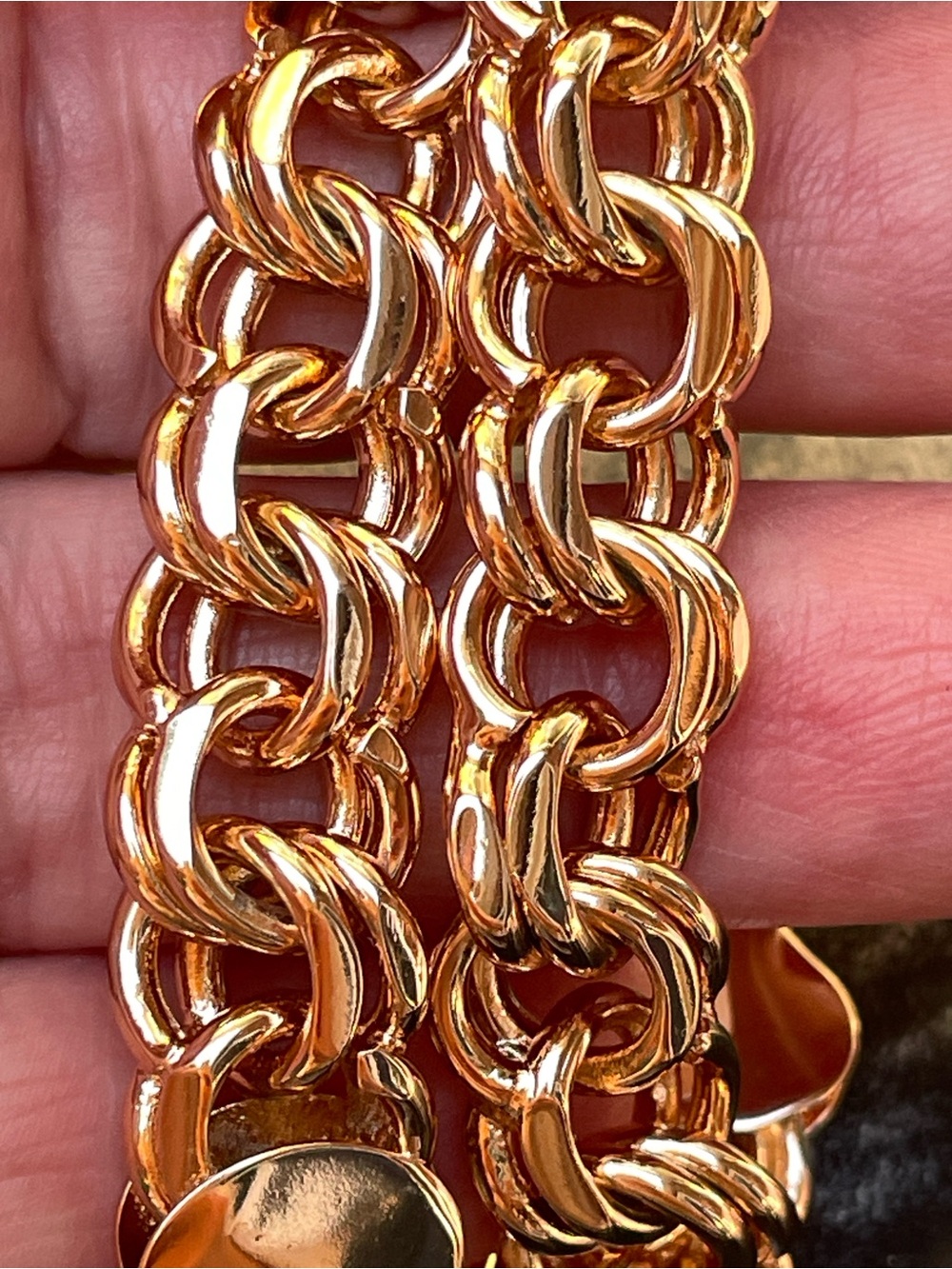 9.2” Bismark Gold plated 18k Link Chain Bracelet - Men’s Women’s Jewelry